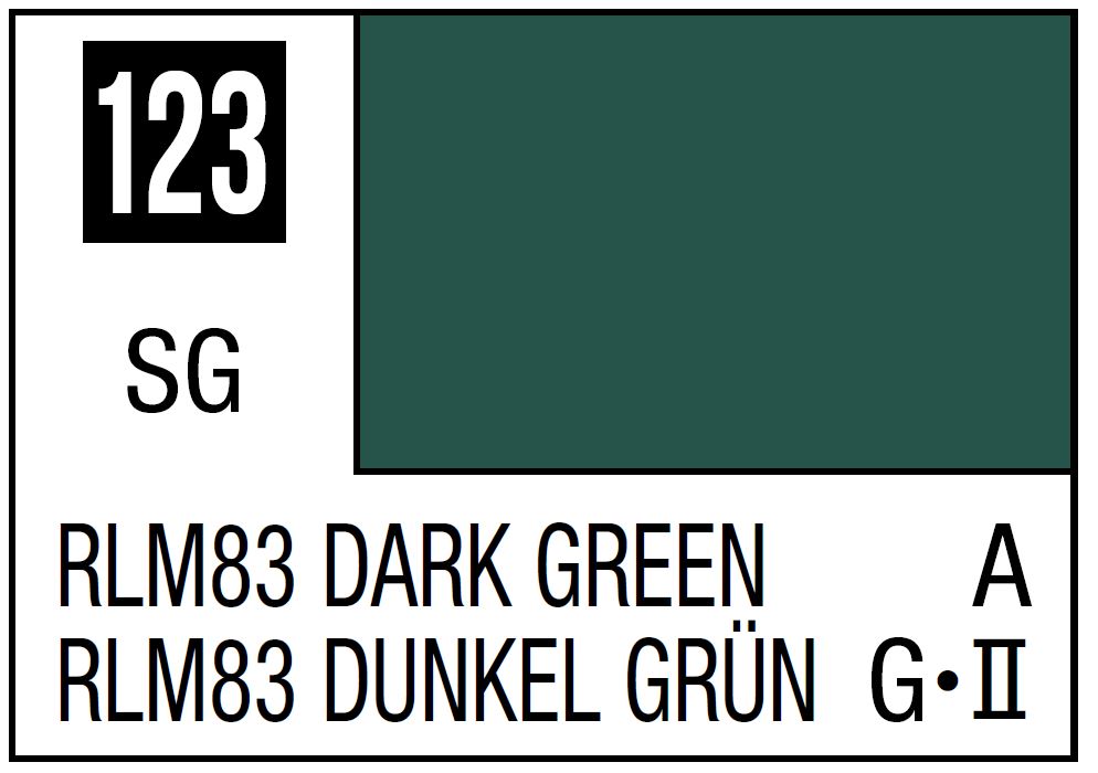 Mr Hobby Mr. Color 123 - RLM83 Dark Green (Semi-Gloss/Aircraft)