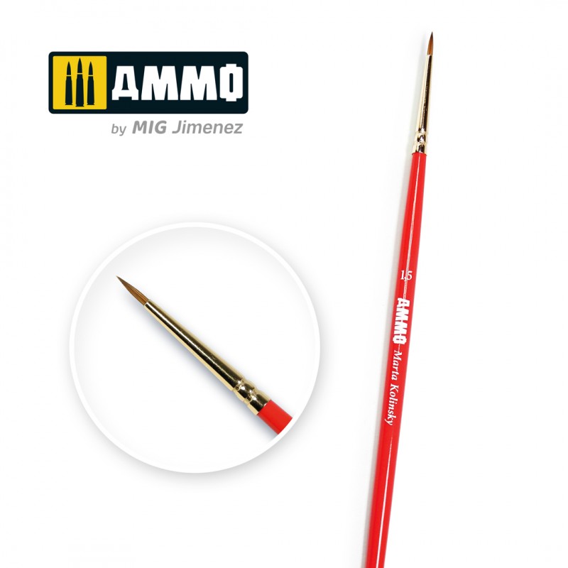 Ammo Mig Ammo Marta Kolinsky Brush, 1,5