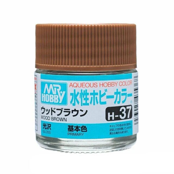 Mr Hobby AQUEOUS HOBBY COLOR - H37 GLOSS WOOD BROWN (PRIMARY)(4973028719130)