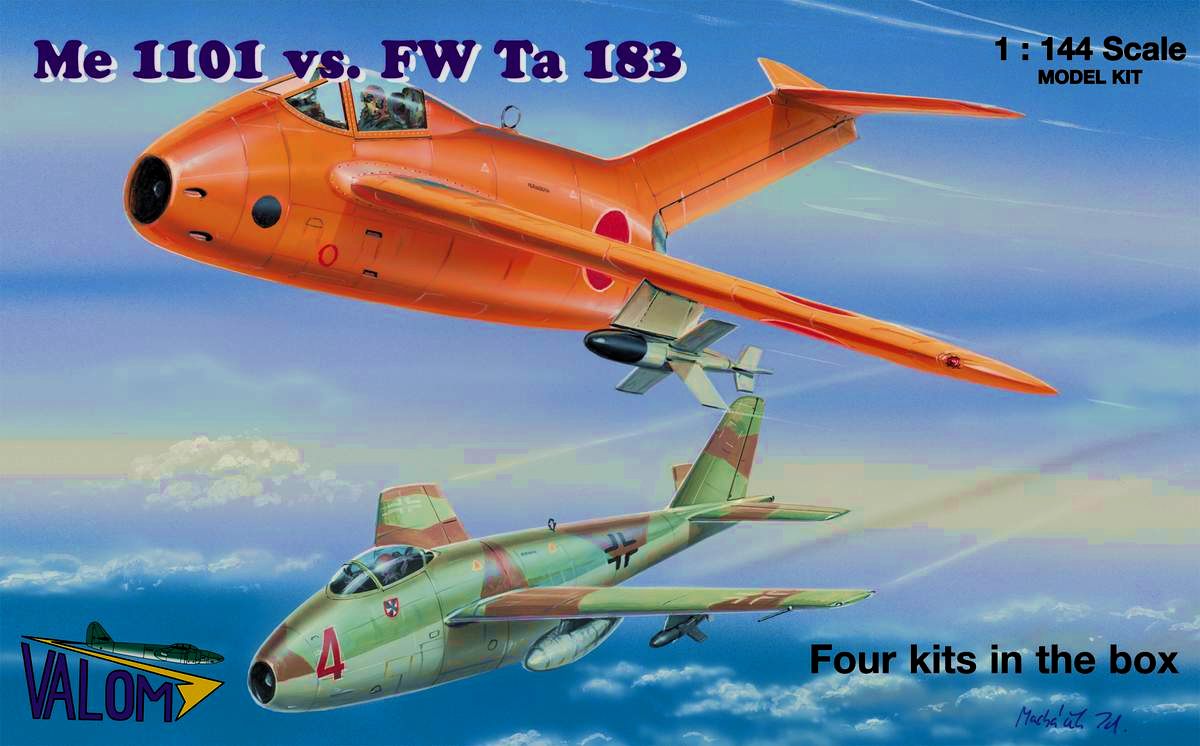 Valom 1/144 Me 1101 vs FW Ta 183 (Four Kits)