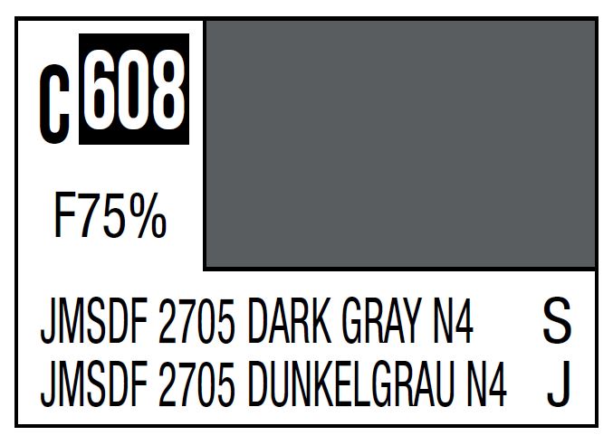 Mr Hobby C608 JMSDF 2705 Dark Gray N4 [Japan Maritime Self-Defense Force ships]