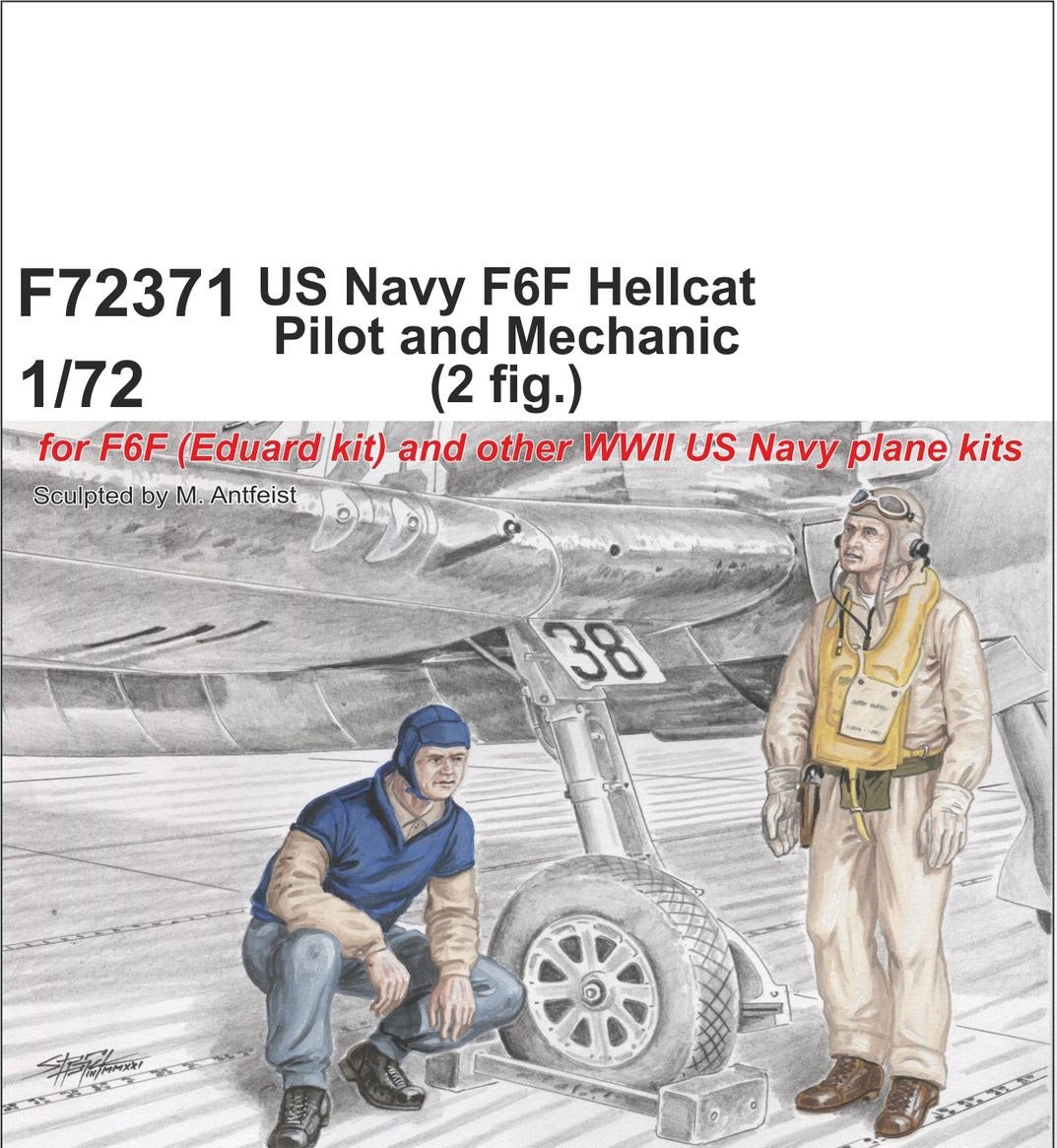 CMK 1/72 US Navy F6F Hellcat Pilot and Mechanic