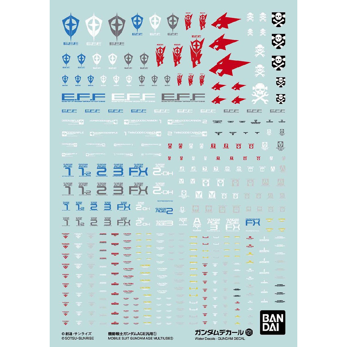 BANDAI Hobby GUNDAM DECAL121 MOBILE SUIT GUNMDAM AGE MULTIUSE 1