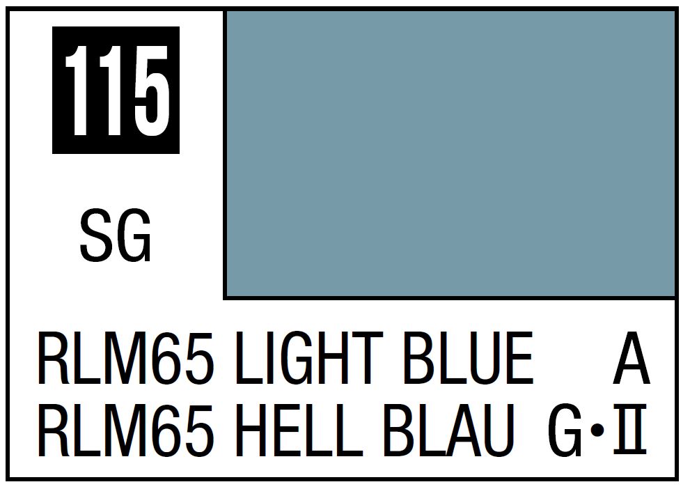 Mr Hobby Mr. Color 115 - RLM65 Light Blue (Semi-Gloss/Aircraft)