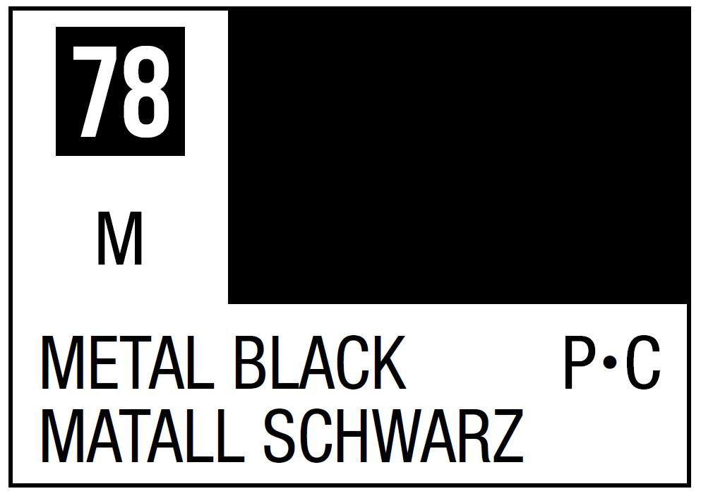 Mr Hobby Mr. Color 78 - Metal Black (Metallic/Primary Car)