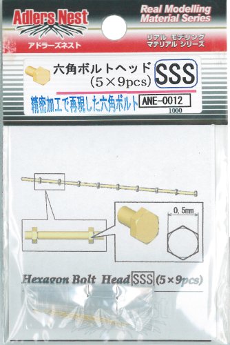 Adlers Nest Hexagon Bolt Head 0.5mm, SSS, Brass (45 pcs)