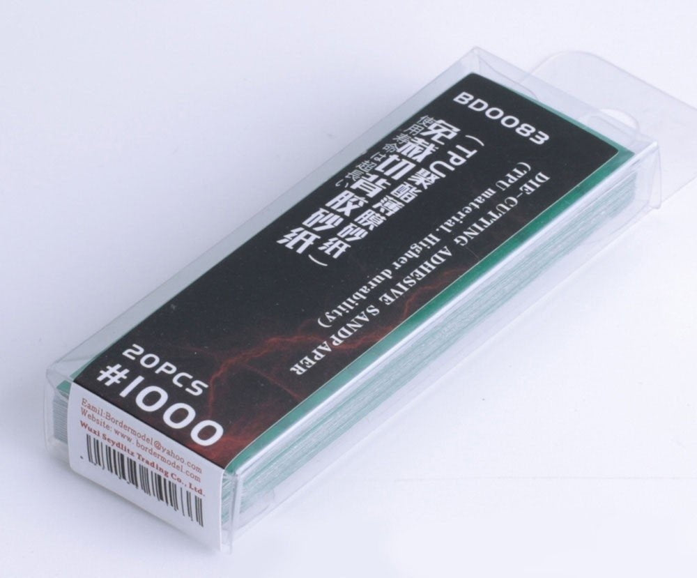 Border Model Die-cutting adhesive sandpaper 20PCS 1000#