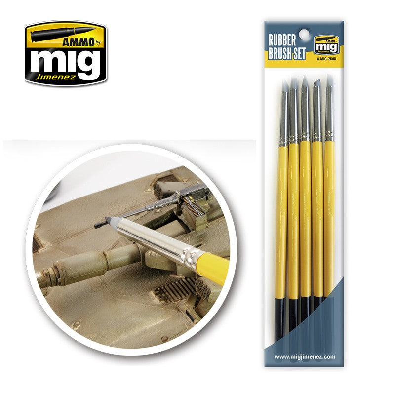 Ammo Mig Rubber Brush Set