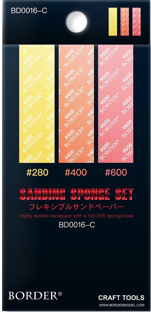 Border Model SANDING SPONGE SET 280# 400# 600# (18 pcs each)