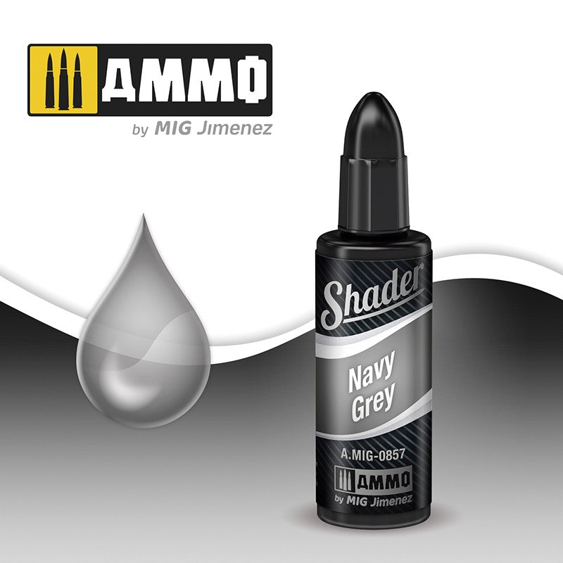 Ammo Mig Acrylic Shader 10ml - Navy Grey Shader