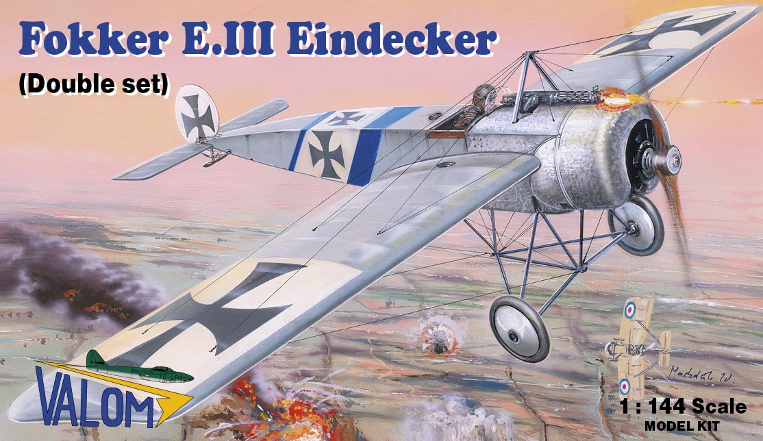 Valom 1/144 Fokker E.III Eindecker (Double Set)