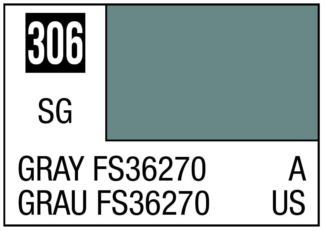 Mr Hobby Mr. Color 306 - Gray FS36270 (Semi-Gloss/Aircraft)