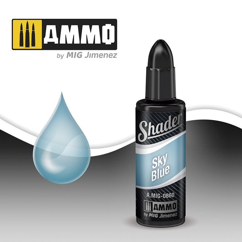 Ammo Mig Acrylic Shader 10ml - Sky Blue Shader