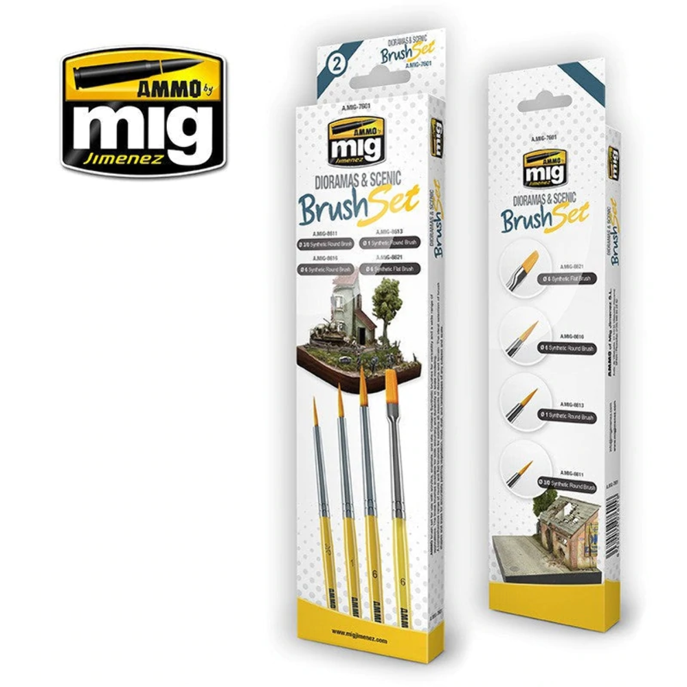 Ammo Mig Dioramas & Scenic Brush Set