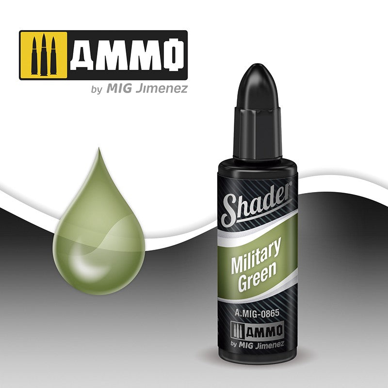 Ammo Mig Acrylic Shader 10ml - Military Green Shader