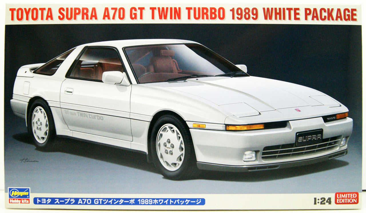 Hasegawa 1/24  TOYOTA SUPRA A70 GT TWIN TURBO 1989 WHITE PACKAGE