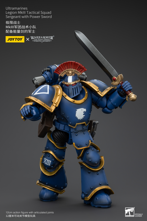 JOYTOY Ultramarines Legion MKIII Tactical Squad Sergeant with Power Sword(6927054400102)(6927054400102)