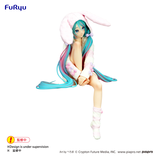 Hatsune Miku　Noodle Stopper Figure -Rabbit Ear Hood Pajama-