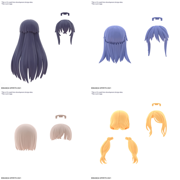 BANDAI Hobby 30MS OPTION HAIR STYLE PARTS Vol.8 ALL 4 TYPES