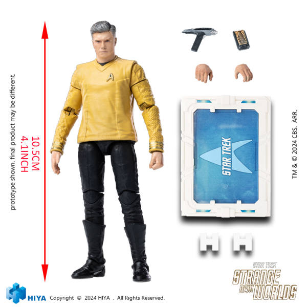 HIYA TOYS Exquisite Mini Series 4 inch STAR TREK STRANGE NEW WORLDS Pike(6957534203718)(6957534203718)