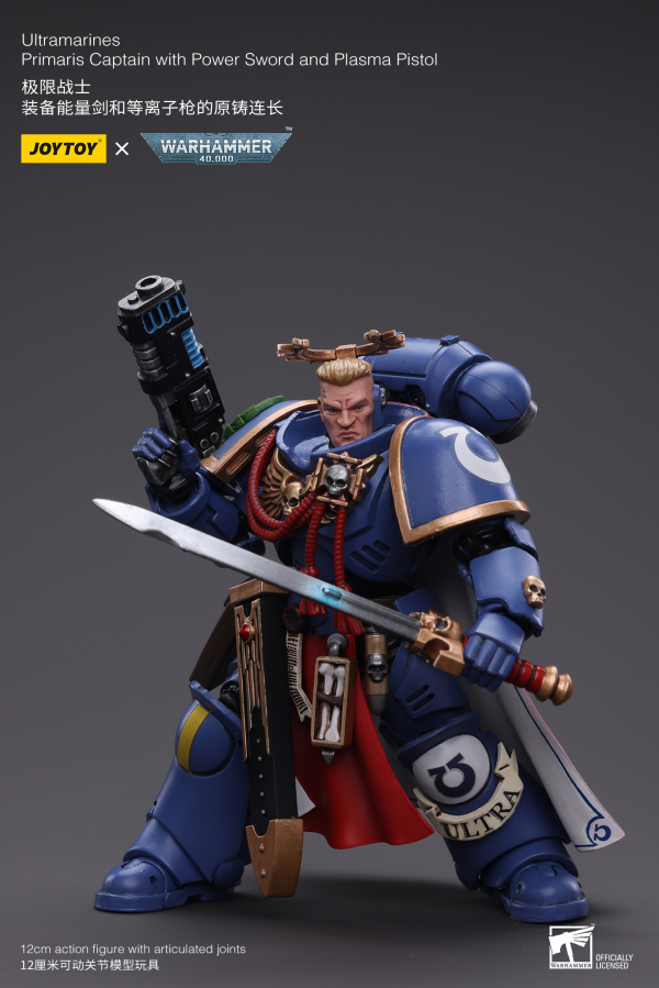 Joy Toy Ultramarines  Primaris Captain with Power Sword and Plasma Pistol