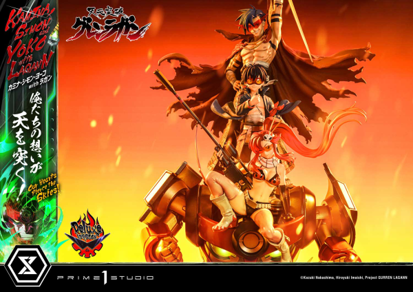 Prime 1 Studio Ultimate Premium Masterline Tengen Toppa Gurren Lagann Kamina, Simon & Yoko with Lagann "Our Hearts Pierce the Skies" DX Bonus Version | 4580708049564