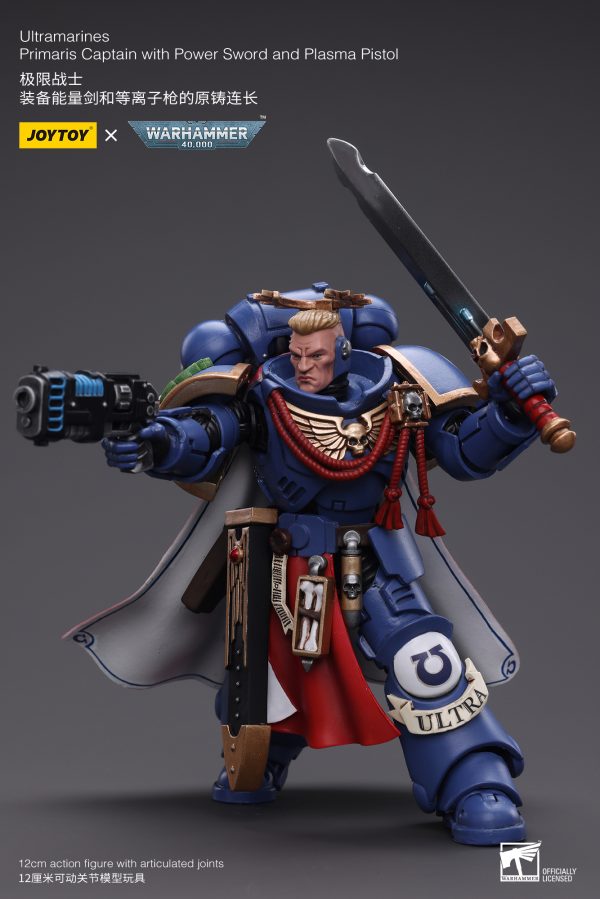 Joy Toy Ultramarines  Primaris Captain with Power Sword and Plasma Pistol