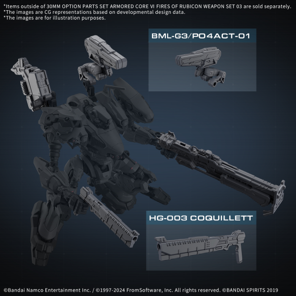 30MM OPTION PARTS SET ARMORED CORE Ⅵ FIRES OF RUBICON WEAPON SET 03 | 4573102683366