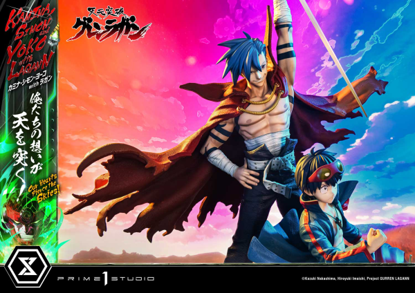 Prime 1 Studio Ultimate Premium Masterline Tengen Toppa Gurren Lagann Kamina, Simon & Yoko with Lagann "Our Hearts Pierce the Skies" DX Bonus Version | 4580708049564