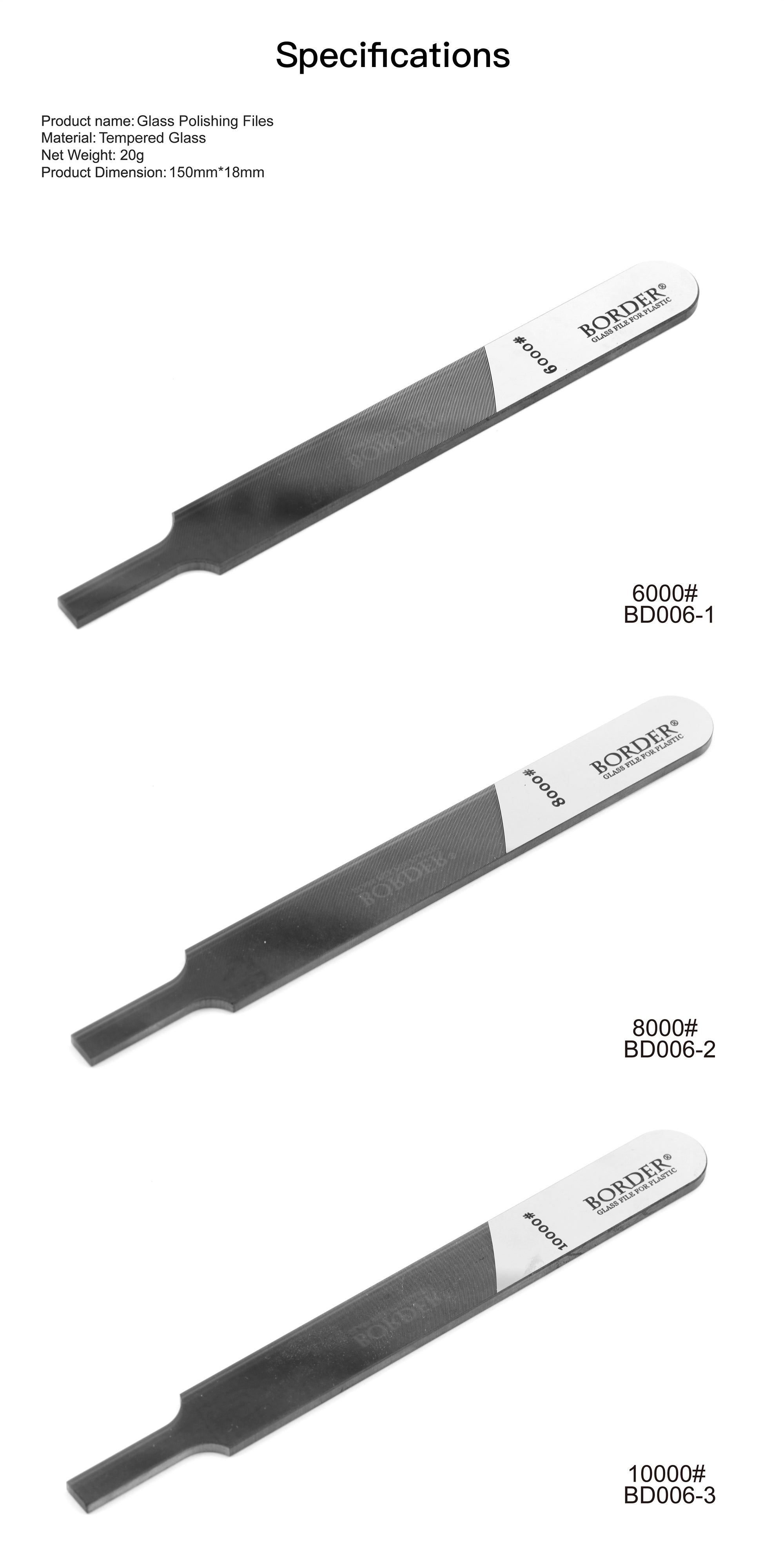 Border Model GLASS POLISHING FILES FOR MODEL 8000#