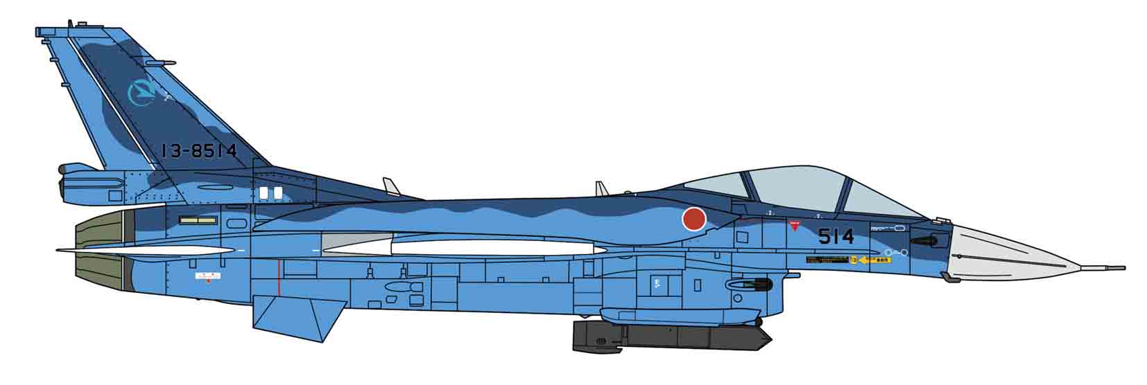 Hasegawa 1/72 Mitsubishi F-2A Kai (W/Conformal Tank)