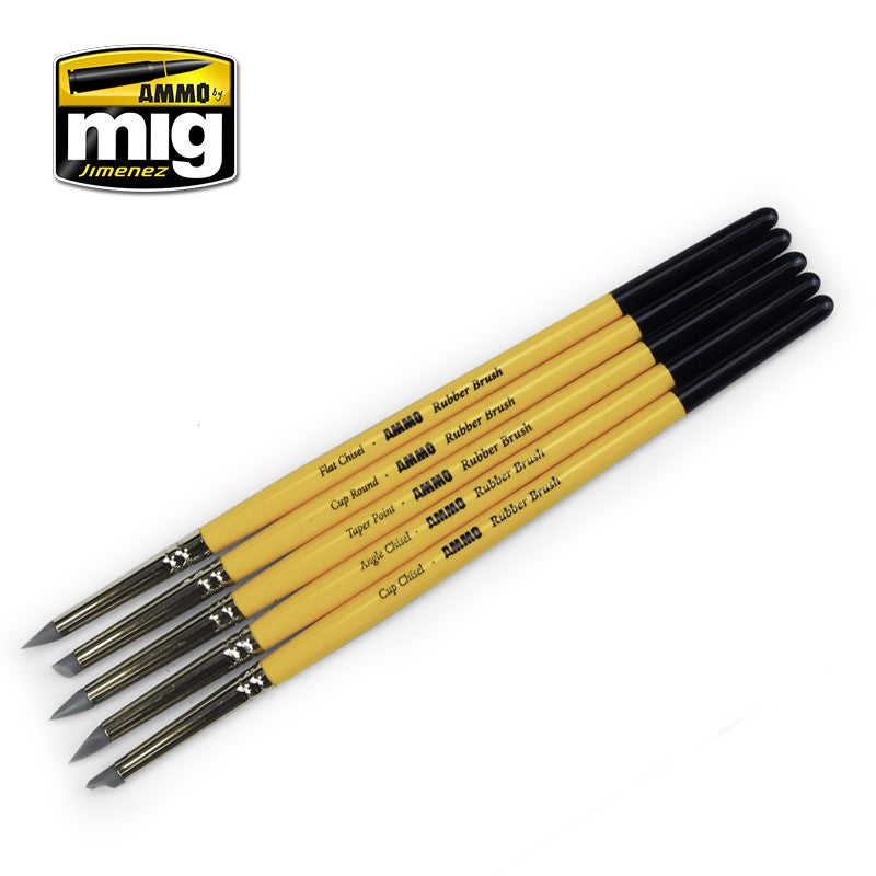 Ammo Mig Rubber Brush Set