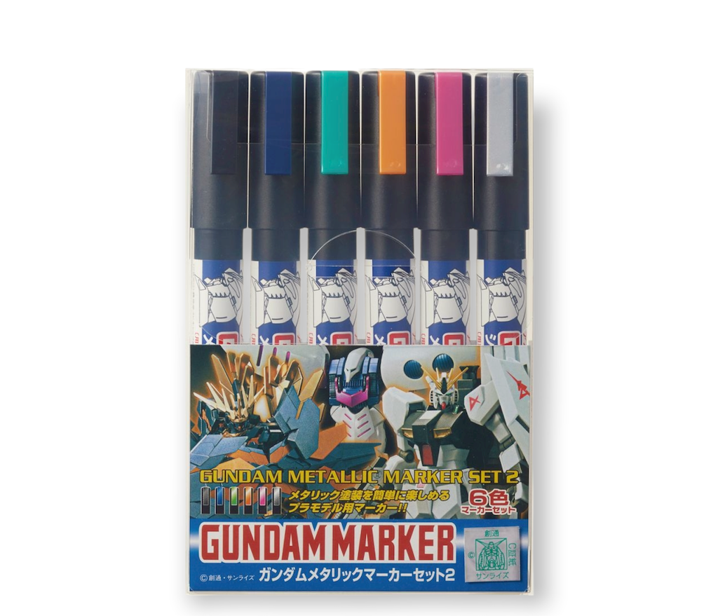 Mr Hobby GUNDAM METALLIC MARKER SET 2 GMS125