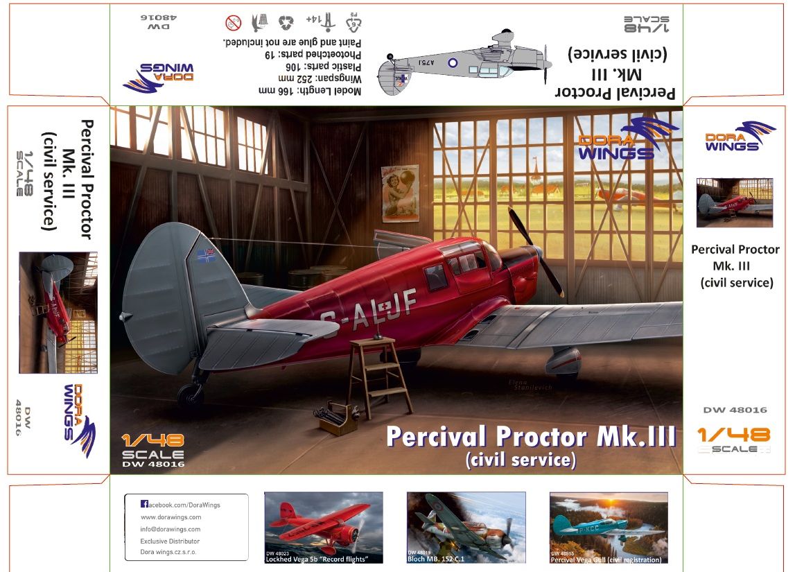 Dora Wings 1/48 Percival Proctor Mk.III (civil registration)