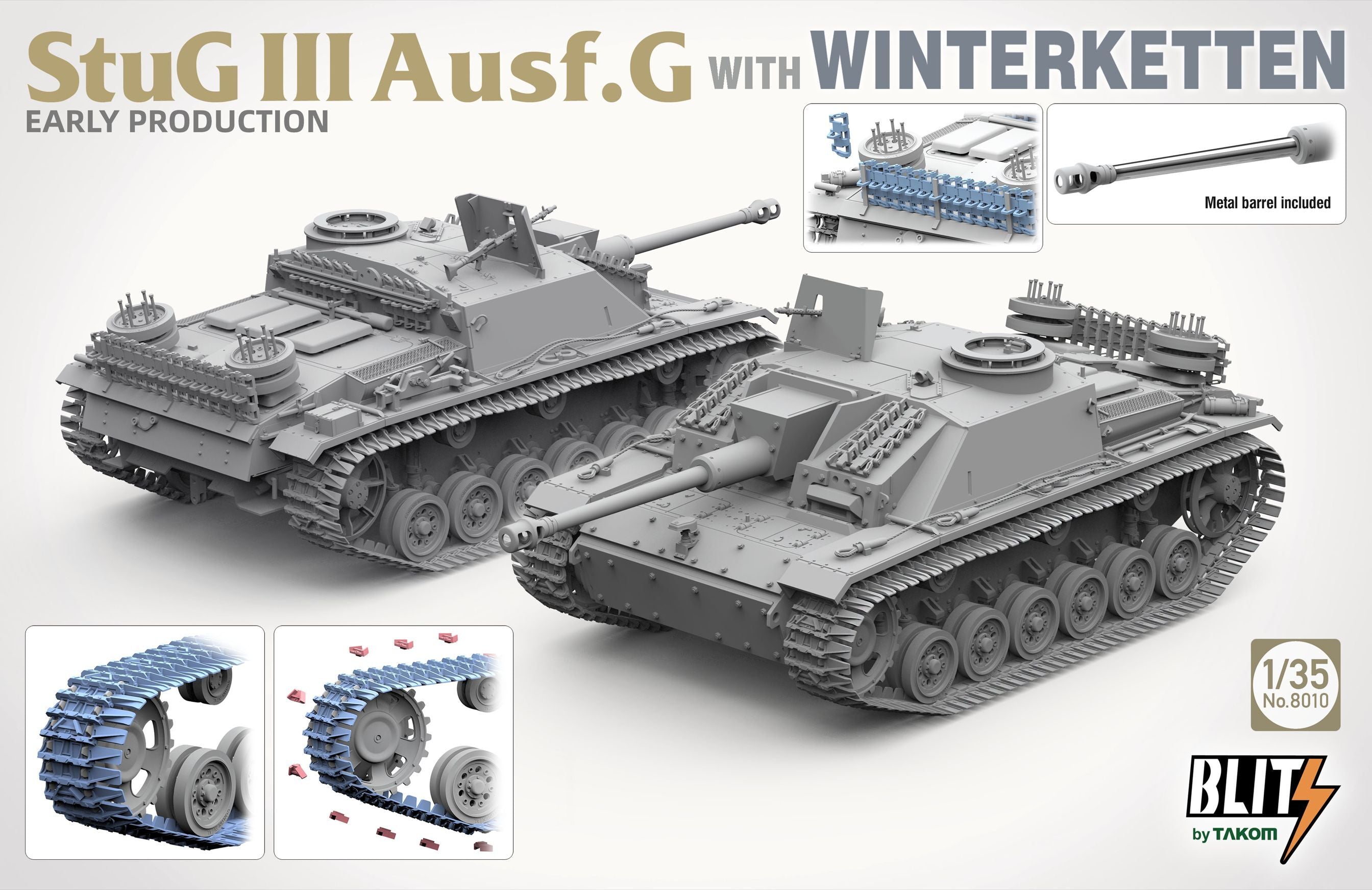 Takom 1/35 Stug.III Ausf.G Early Production With Winterketten