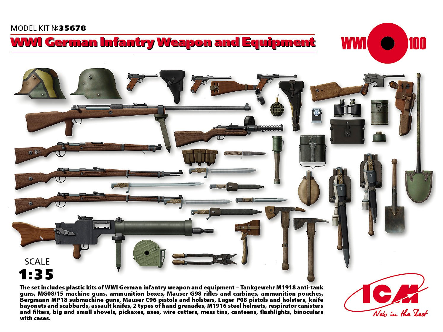 ICM 1/35 WWI German Infantry Weapon and Equipment