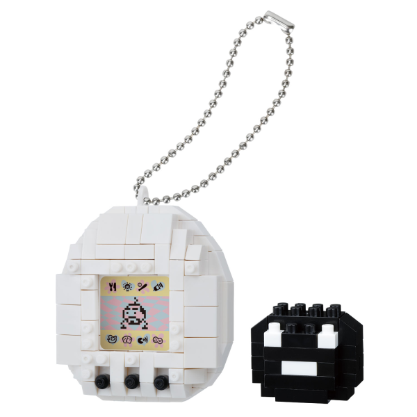 Kawada First Generation Tamagotchi (White), "Tamagotchi", Nanoblock Character Collection Series (Box/12)(4972825233962)(4972825233962)