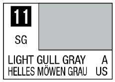 Mr Hobby Mr. Color 11 - Light Gull Gray (Semi-Gloss/Aircraft) | 4973028716108