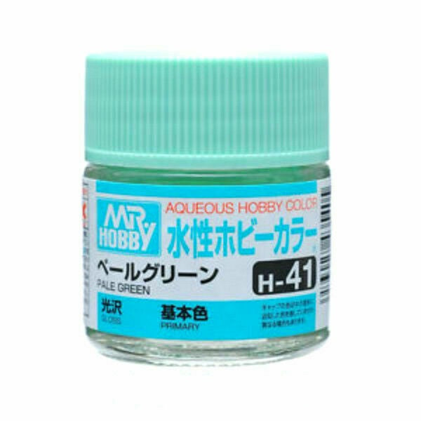 Mr Hobby AQUEOUS HOBBY COLOR - H41 GLOSS PALE GREEN (PRIMARY)