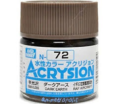 Mr Hobby Acrysion N72 - Dark Earth (Semi-Gloss/Aircraft)