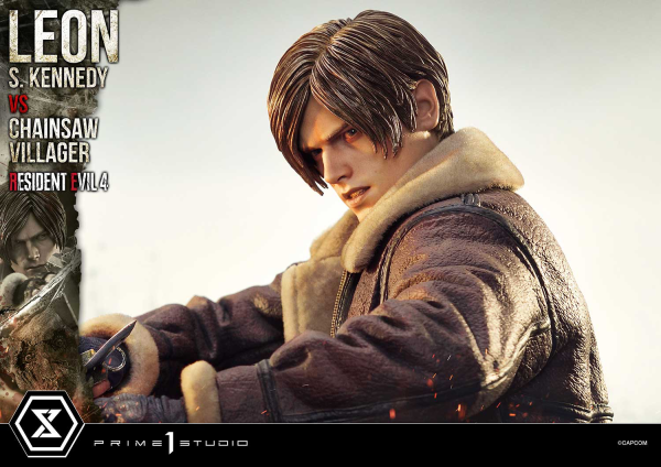 Prime 1 Studio Ultimate Premium Masterline Resident Evil 4 Leon S. Kennedy versus Chainsaw Villager(4582647120878)(4582647120878)