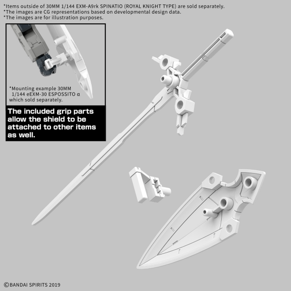 30MM 1/144 EXM-A9rk SPINATIO (ROYAL KNIGHT TYPE) | 4573102683342