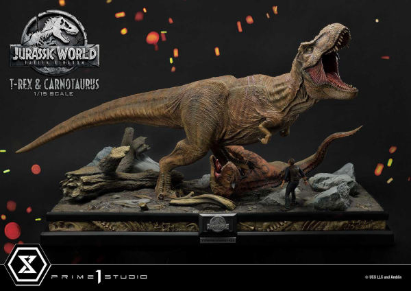 Prime 1 Studio Legacy Museum Collection Jurassic World: Fallen Kingdom (Film) Tyrannosaurus-Rex & Carnotaurus 1/15 scale Deluxe Version | 4580708034874