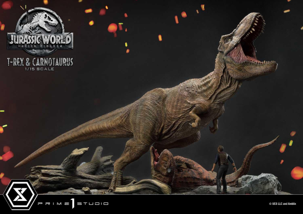 Prime 1 Studio Legacy Museum Collection Jurassic World: Fallen Kingdom (Film) Tyrannosaurus-Rex & Carnotaurus 1/15 scale Deluxe Version | 4580708034874