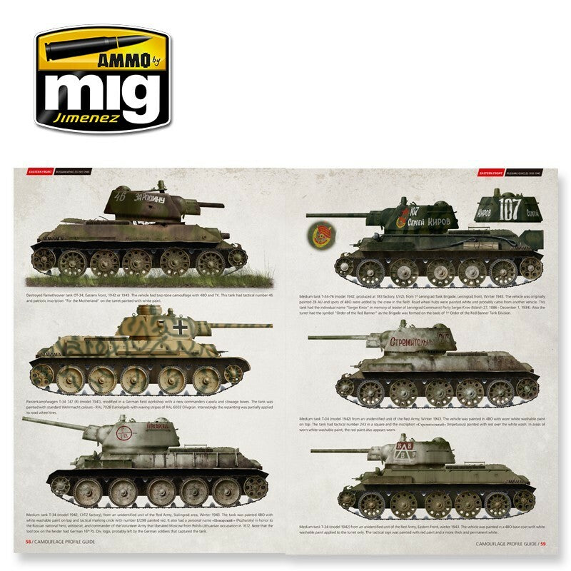 Ammo Mig Eastern Front Russian Vehicles 1935-1945 - Camouflage Profile Guide (English)