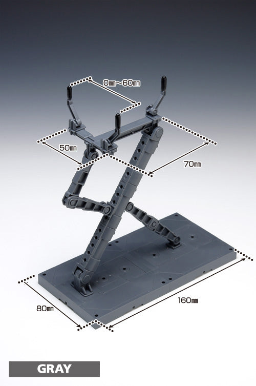 Wave POSING ARM (GRAY) - Display Stand with Versatile Claws for Various Model Subjects