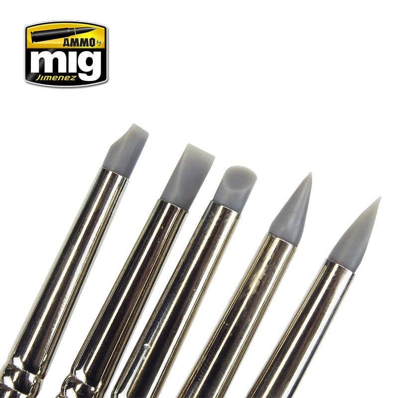 Ammo Mig Rubber Brush Set