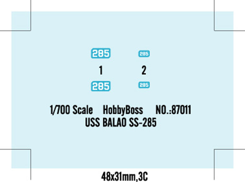 Hobby Boss 1/700 USS BALAO SS-285