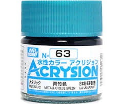 Mr Hobby Acrysion N63 - Metallic Blue Green (Metallic/Aircraft)