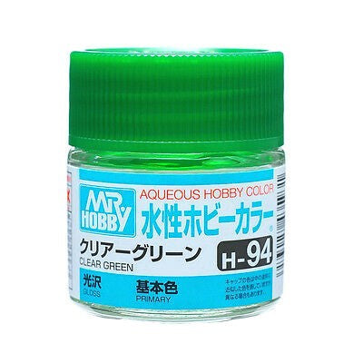 Mr Hobby AQUEOUS HOBBY COLOR - H94 GLOSS CLEAR GREEN (PRIMARY)